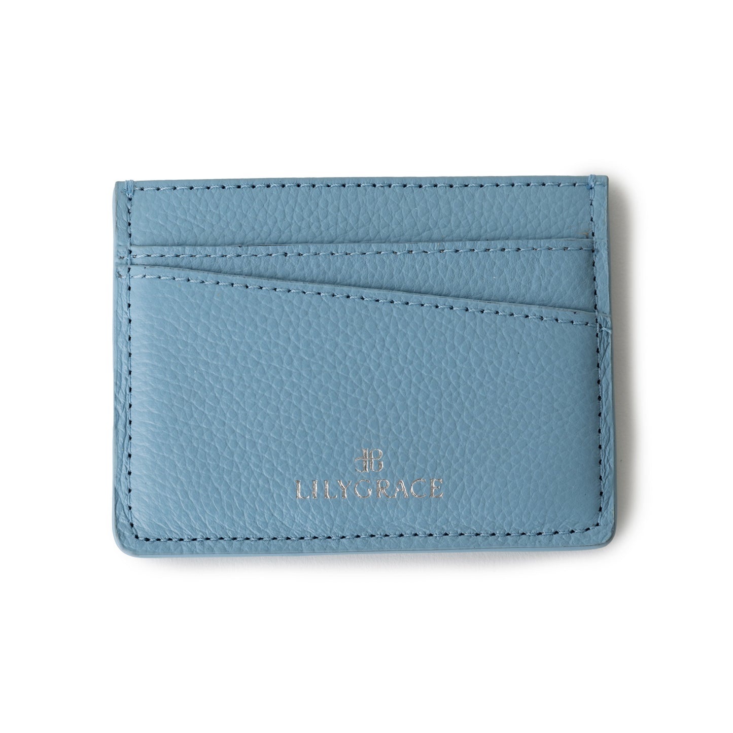 Airlie Blue, Blue, premium leather card holder, slim profile