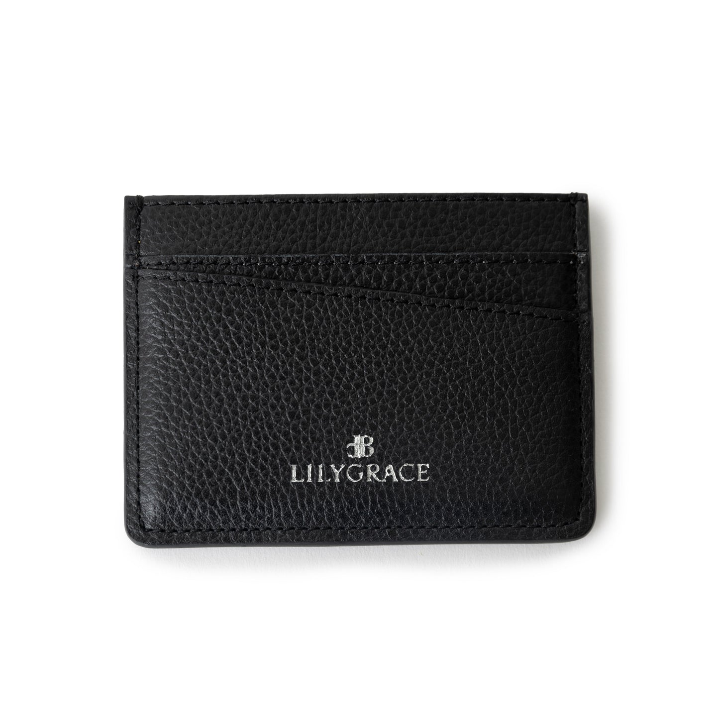 Tuxedo Black, Black, premium leather card holder, slim profile
