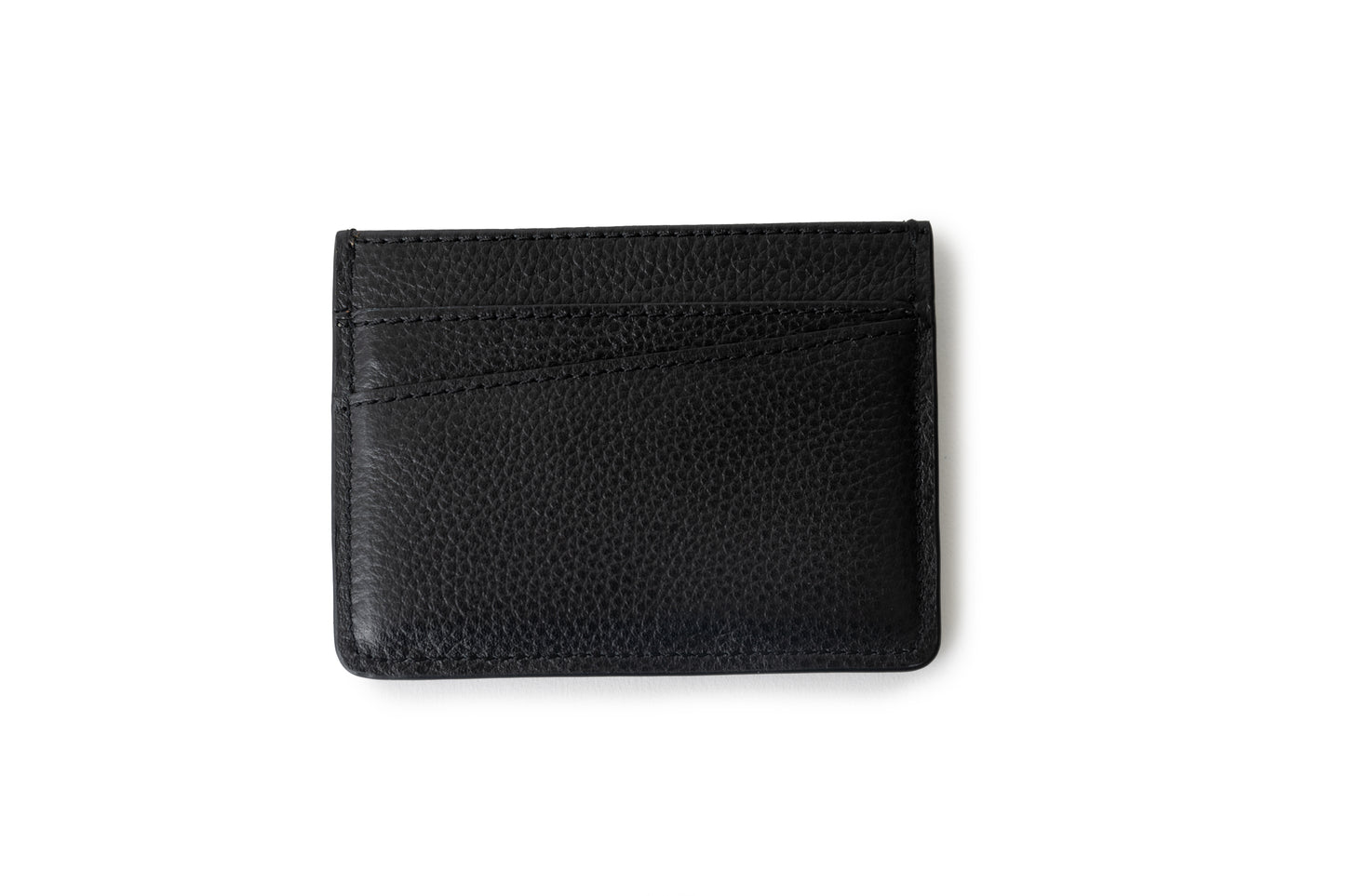 Tuxedo Black, Black, premium leather card holder, slim profile