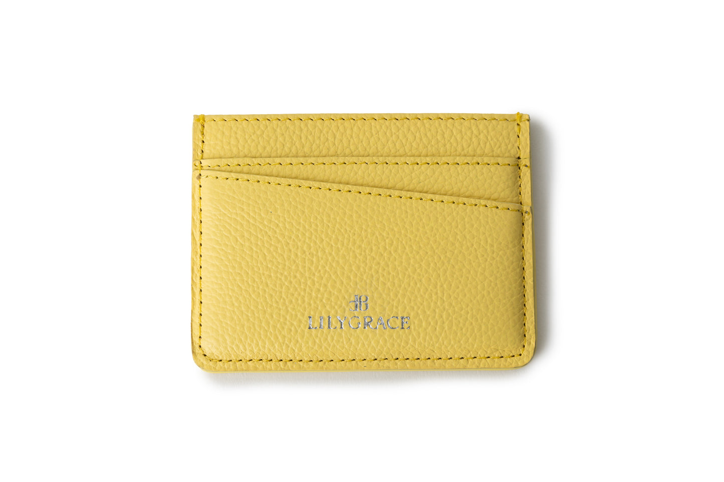 Lemon Yellow, yellow, premium leather card holder, slim profile