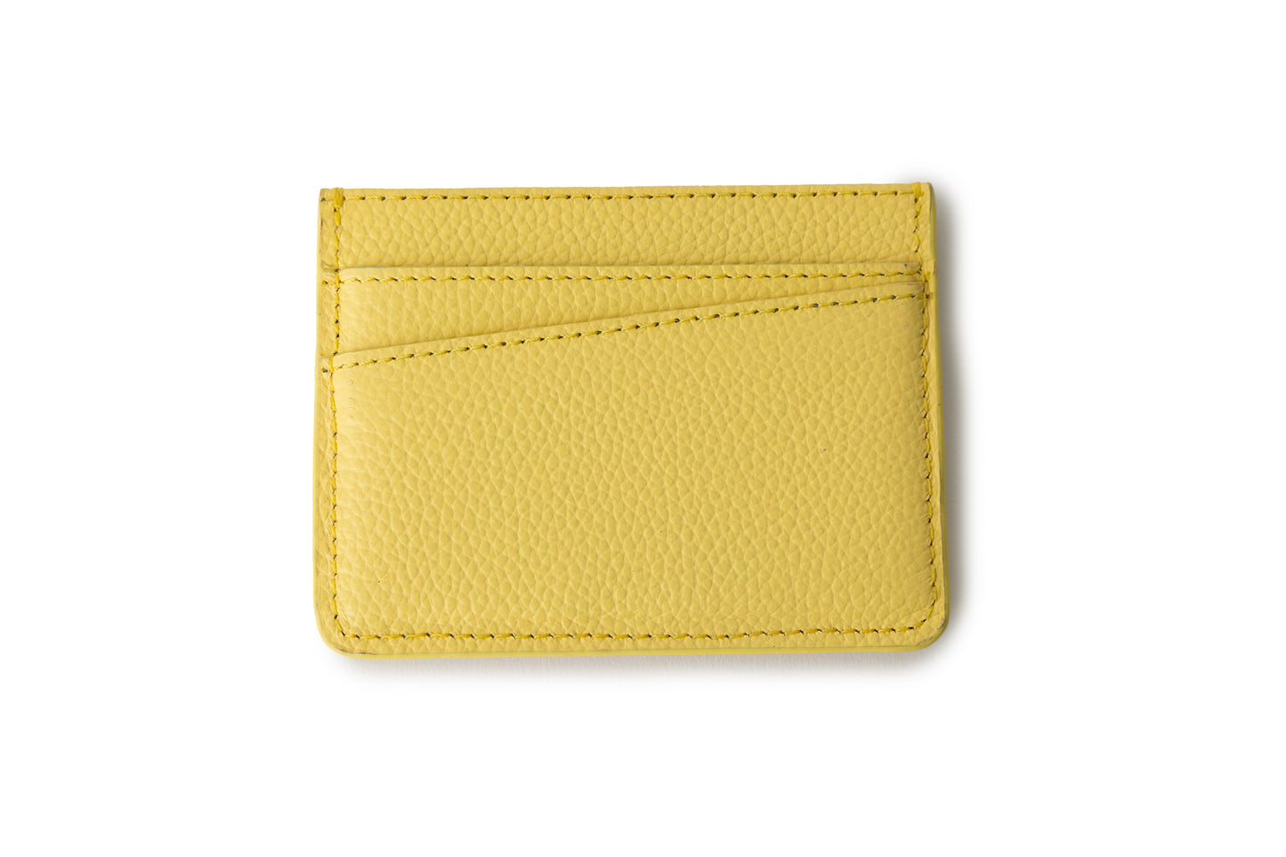 Lemon Yellow, yellow, premium leather card holder, slim profile