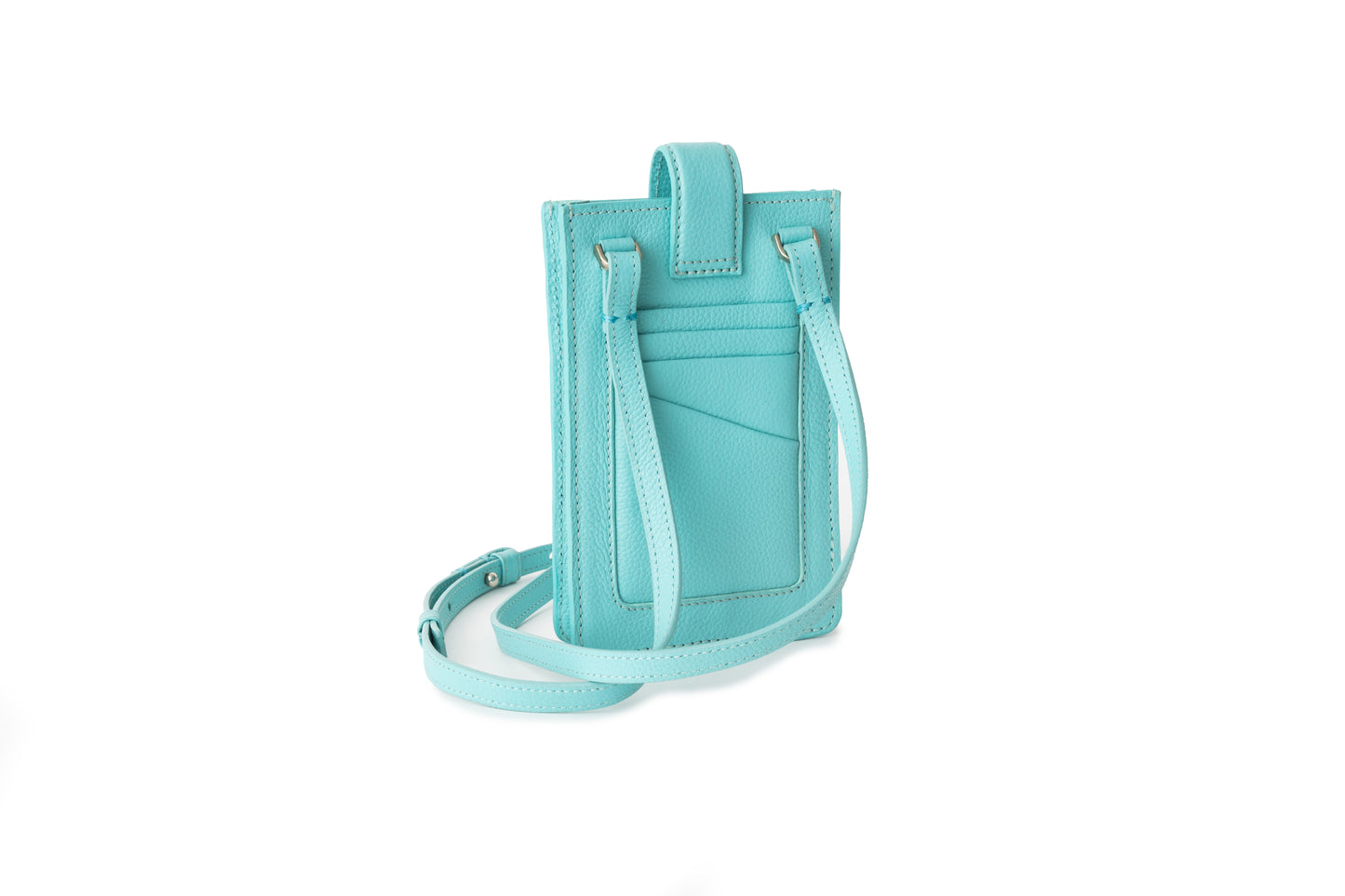 Lily Grace blue, blue, premium leather phone pouch, crossbody strap
