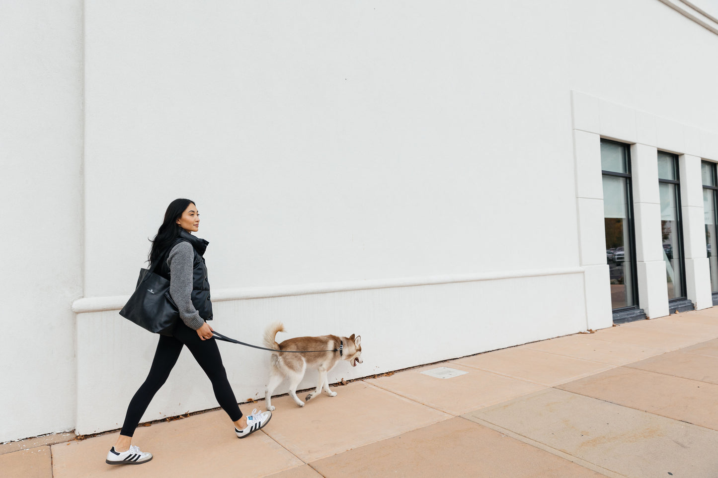 Leather Tote - Tuxedo Black