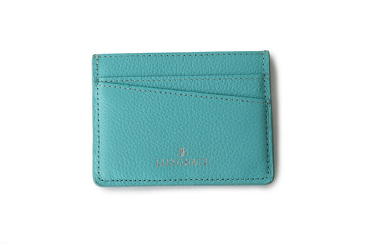 Lily Grace Blue, blue, premium leather card holder, slim profile