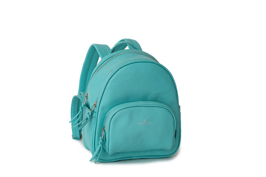 Lily Grace blue, blue, premium leather backpack, minimalist design
