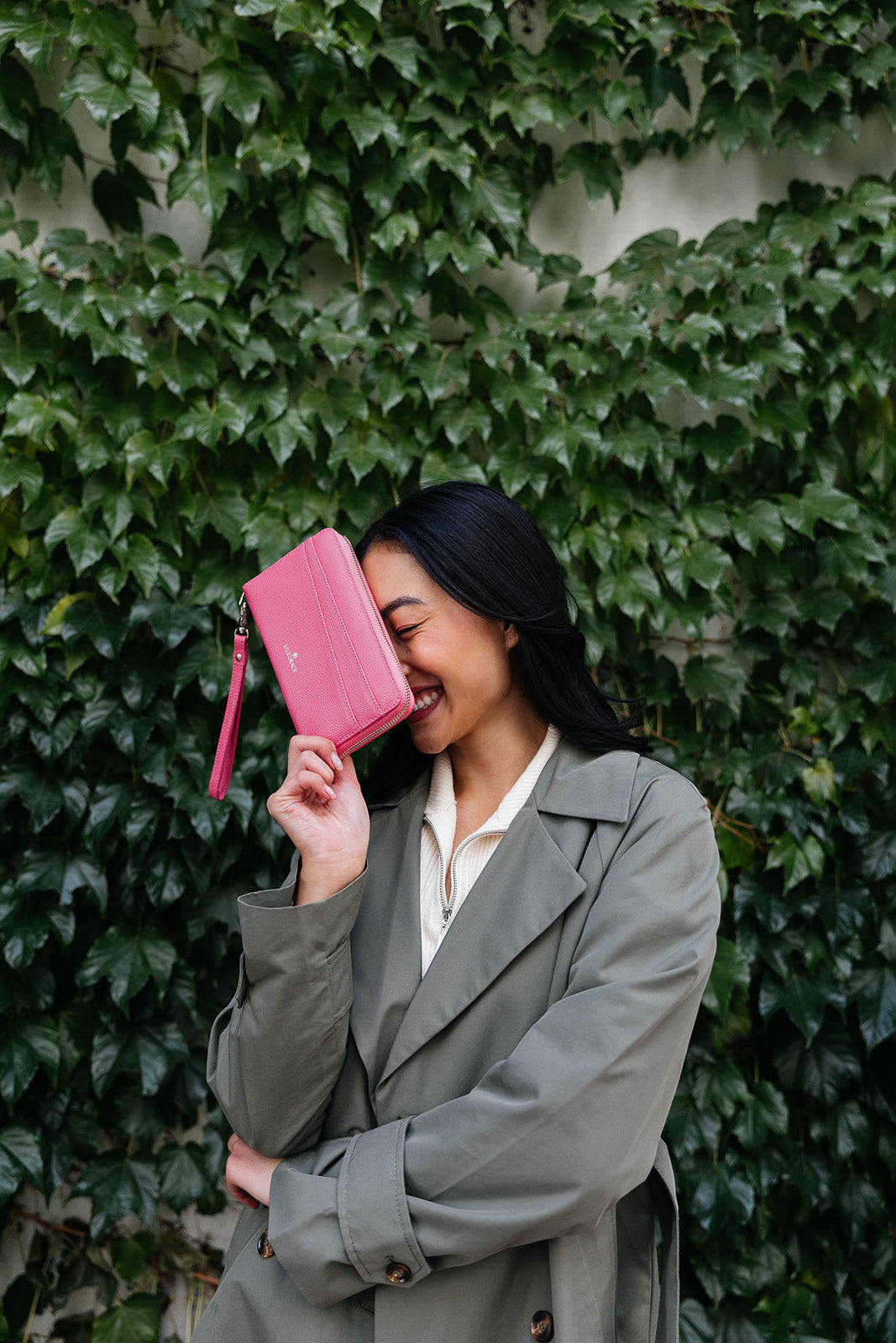 Leather Clutch - Rose Petal Pink