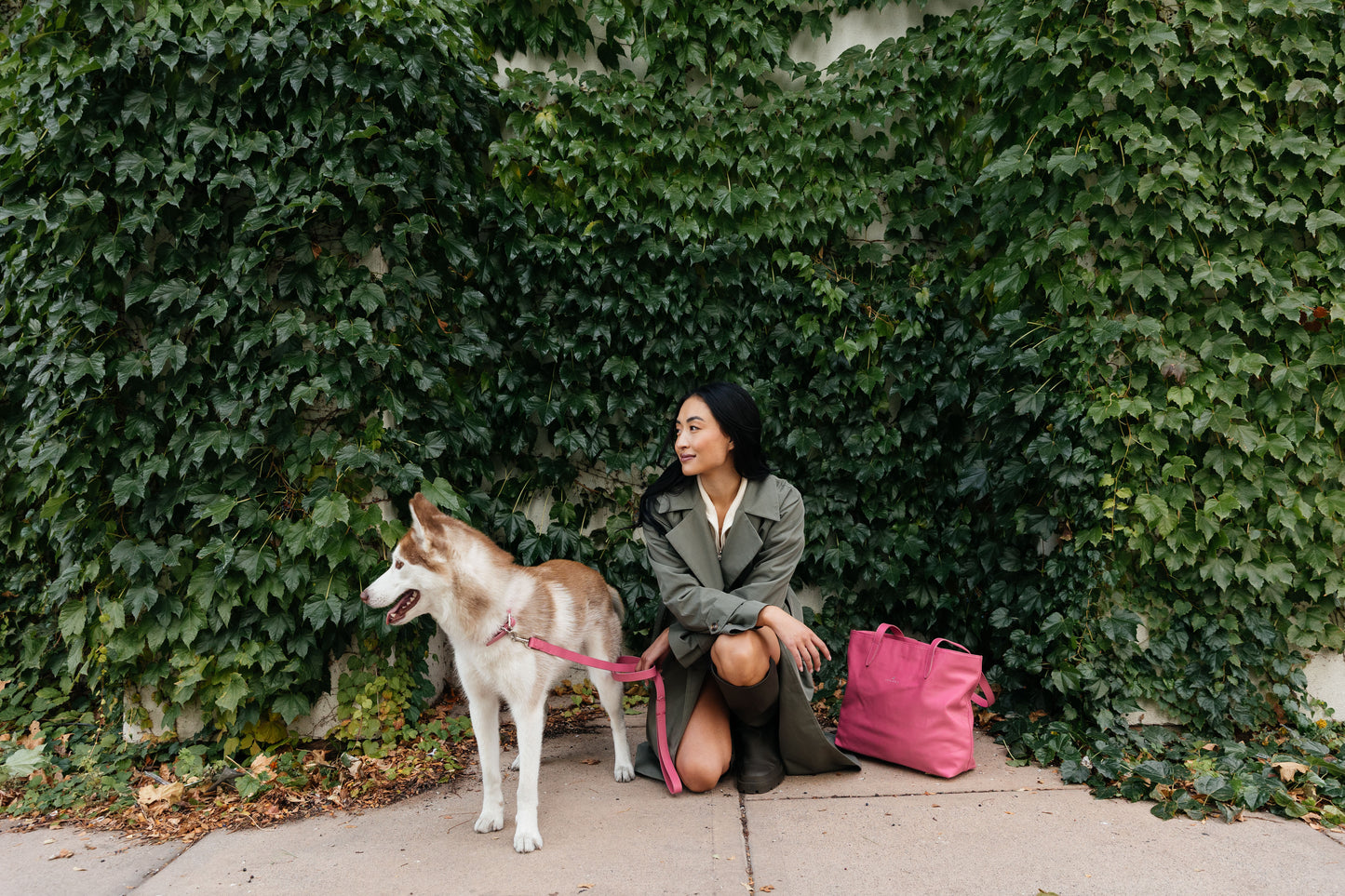 Leather Tote - Rose Petal Pink