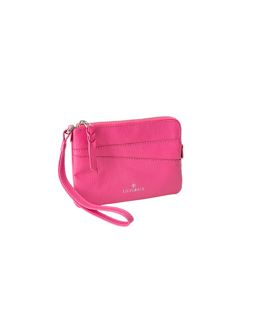 Leather Treat Holder Wristlet - Rose Petal Pink